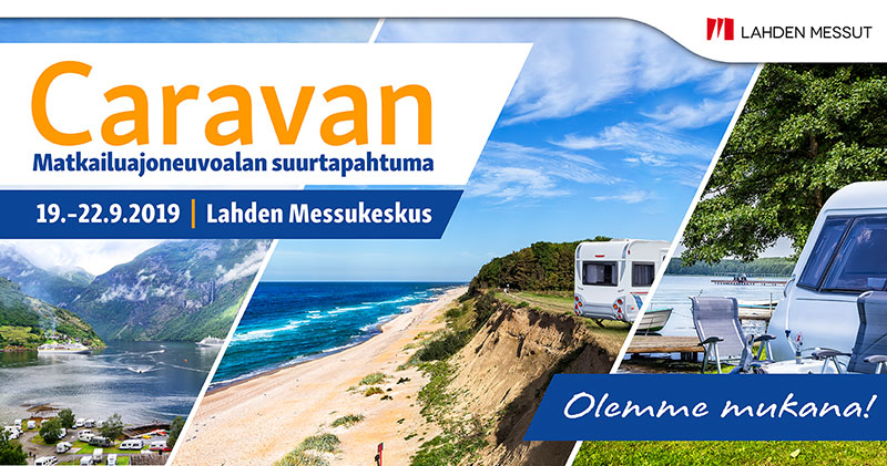 Caravan on Suomen suurin matkailuajoneuvoalan tapahtuma, joka järjestetään Lahden Messukeskuksessa torstaista sunnuntaihin 19.-22.9.2019.
