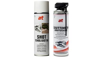 AT Shot ja AT Suuttimien irrotusaine ovat korjaamon tehokaksikko