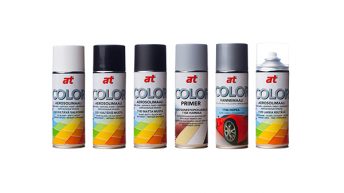 Nopeasti kuivuvat AT Color -aerosolimaalit Kahan valikoimassa