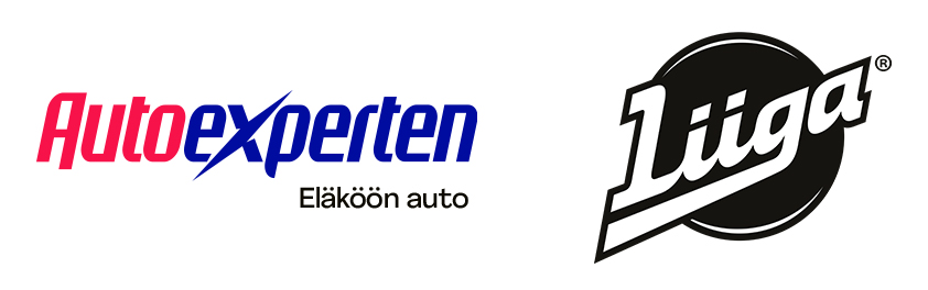 Autoexperten-korjaamoketjun ja jääkiekon SM-liigan logot