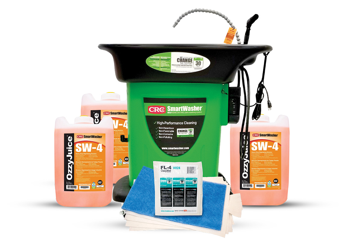 CRC SmartWasher -aloituspakkauksen sisältö.