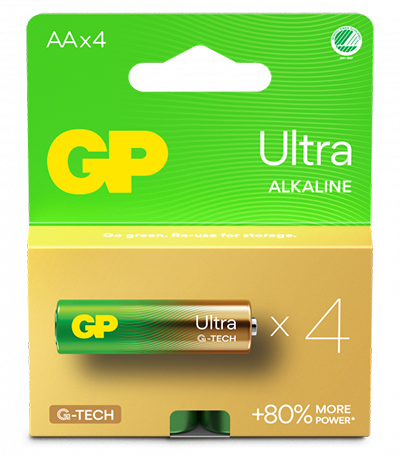 GP Batteries Ultra -alkaliparistot, 4 kpl AA.