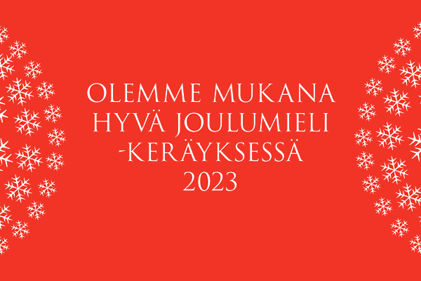 Kaha on mukana Hyvä Joulumieli 2023 -keräyksessä