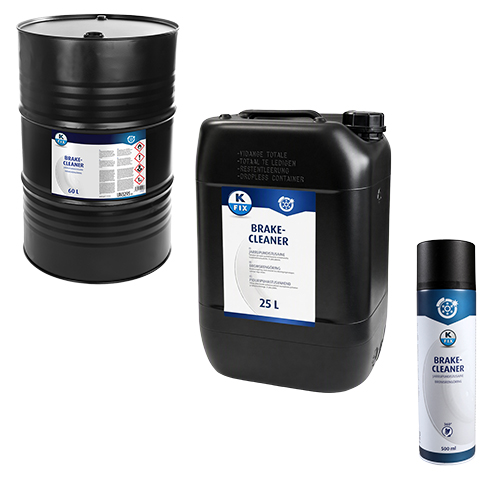 K-FIX Brake cleaner -jarrupuhdistusaineet: 60 l, 25 l ja 500 ml