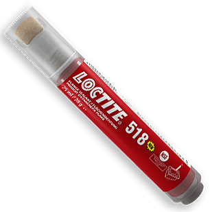 LOCTITE 518 -kynä on käteensopiva ja roll-on-pään ansiosta tiivistysaineen annostelu helppoa.