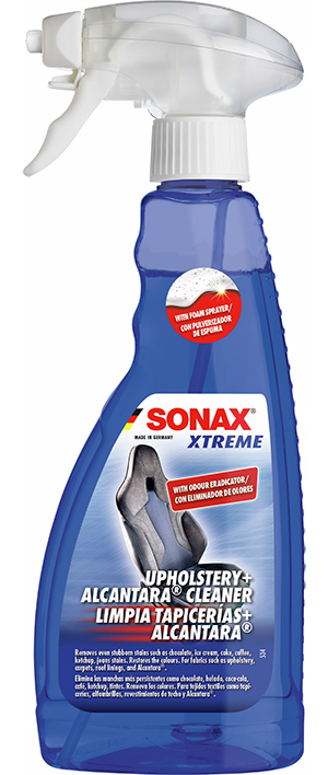 SONAX XTREME Verhoilun ja Alcantaran puhdistusaine 500 ml pullossa