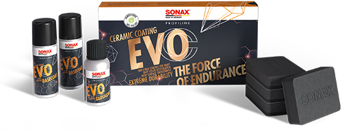 SONAX PROFILINE CC Evo -paketti ja sisältö.