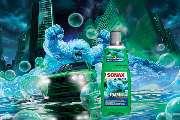 SONAX XTREME Foam Giant on äärimmäisen tehokas vaahtoshampoo