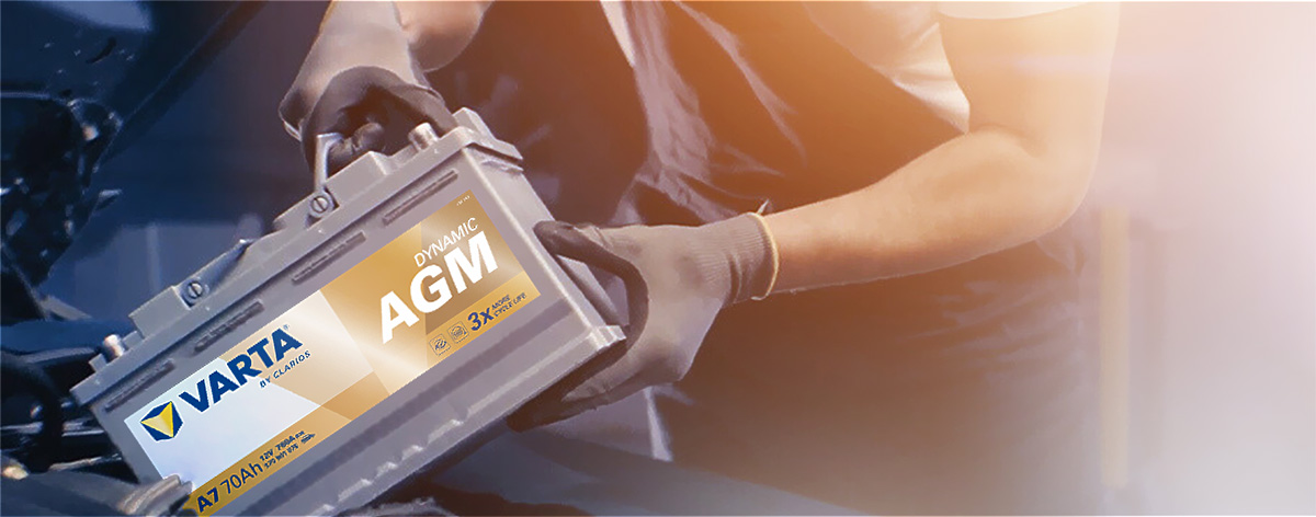 Varta AGM-akku, asennus autoon