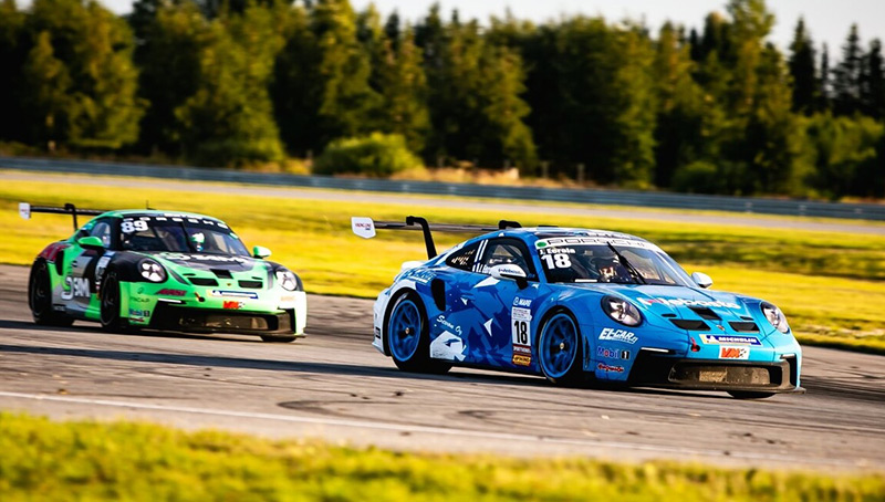 Jukka Eerolan auto Porsche Sprint Challenge NEZ -osakilpailussa.